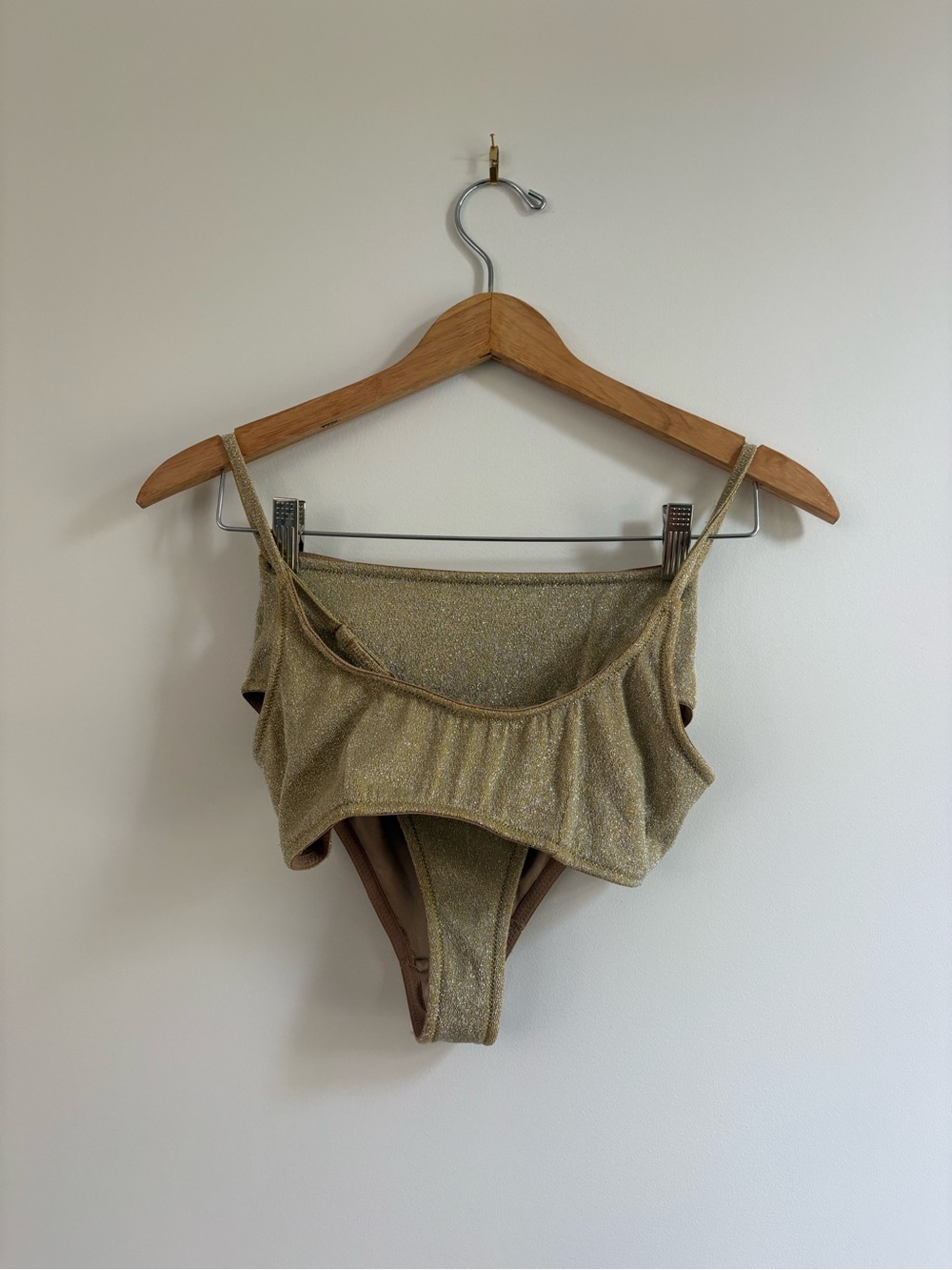 Triangl Kate Gold Metallic Bikini - Small Top / Medium Bottom